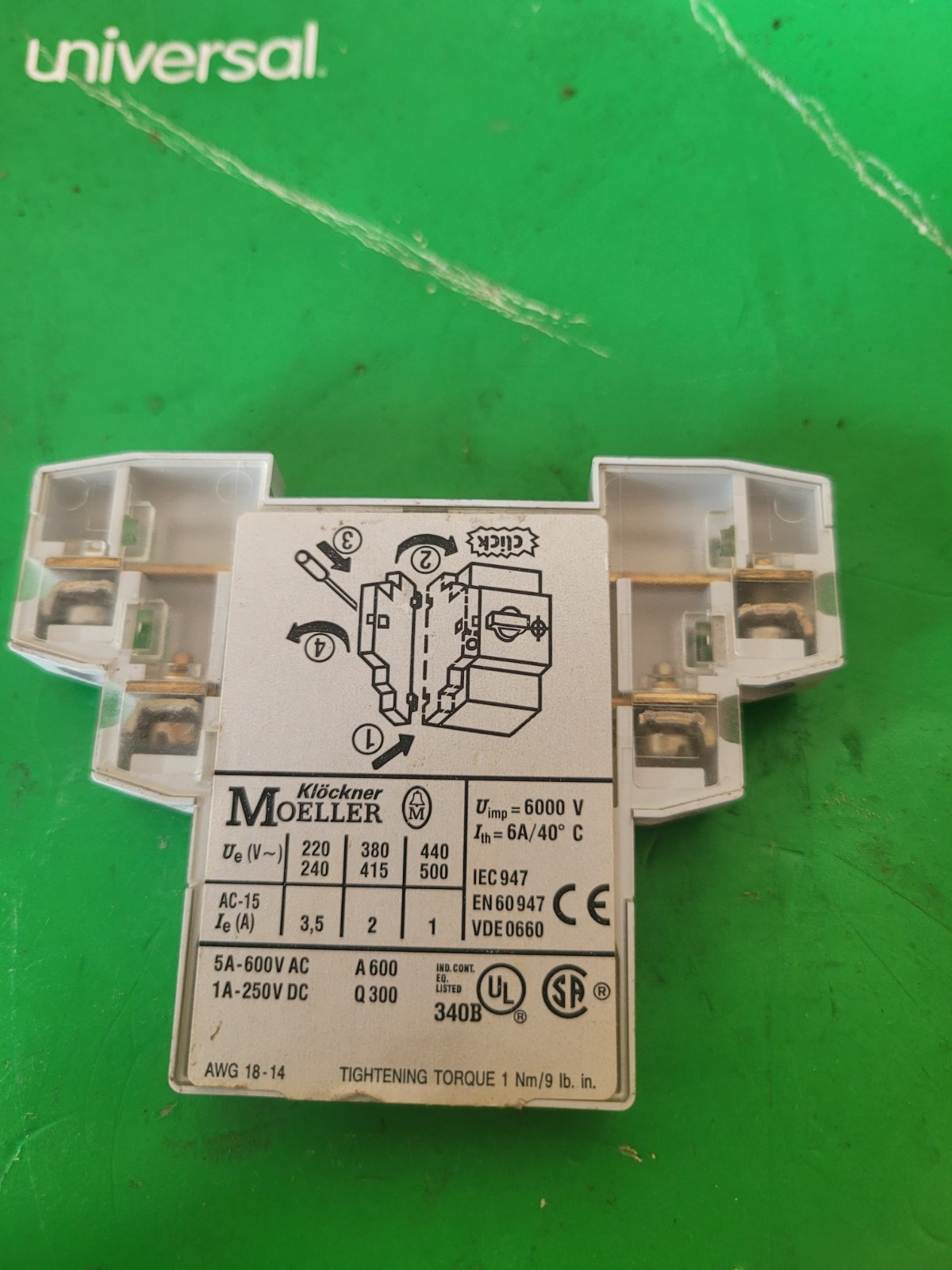 Moeller NHI11-PKZO/PKZ0 Auxiliary Contact