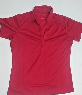 Port Authority Women's Polo Shirt Size L Red - Image 1 of 3
