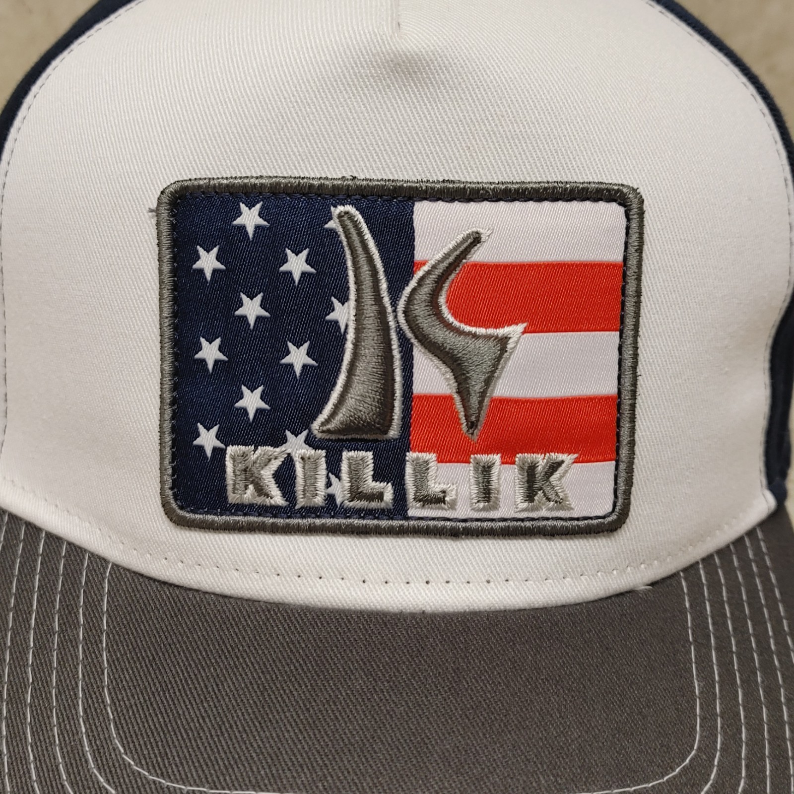 Killik USA Flag Patch Hat OSFM Adjustable Outdoor… - image 3