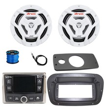 Infinity Marine Radio, ANT, 2x 6.5" 150W White Speaker w/Wire,Spa Bezel, Adapter