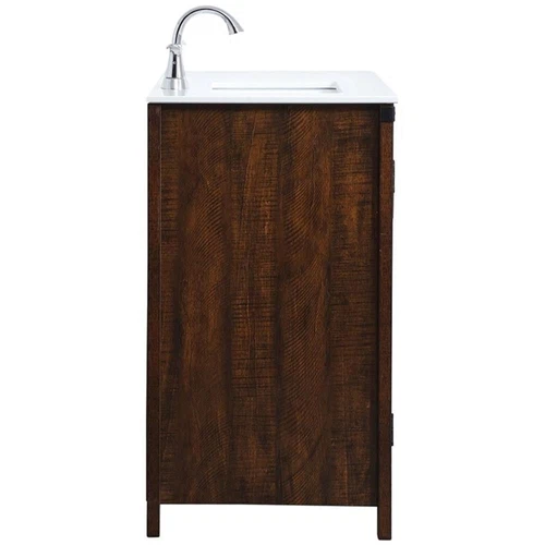 Elegant Decor Dean 36" Single Quartz Top Bathroom Vanity in Espresso - Picture 6 of 15