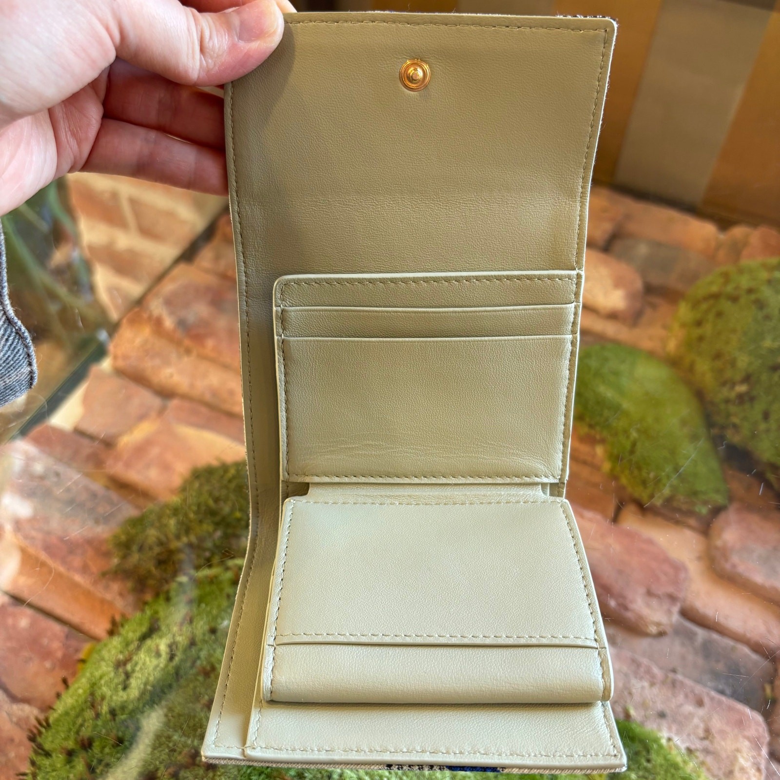 BURBERRY Compact Check Pattern Trifold Wallet - image 7