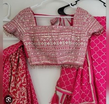 Pink Indian lehenga set with dupatta