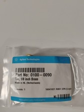Agilent 0100-0090 Brass Tee, 1/8" Factory Sealed