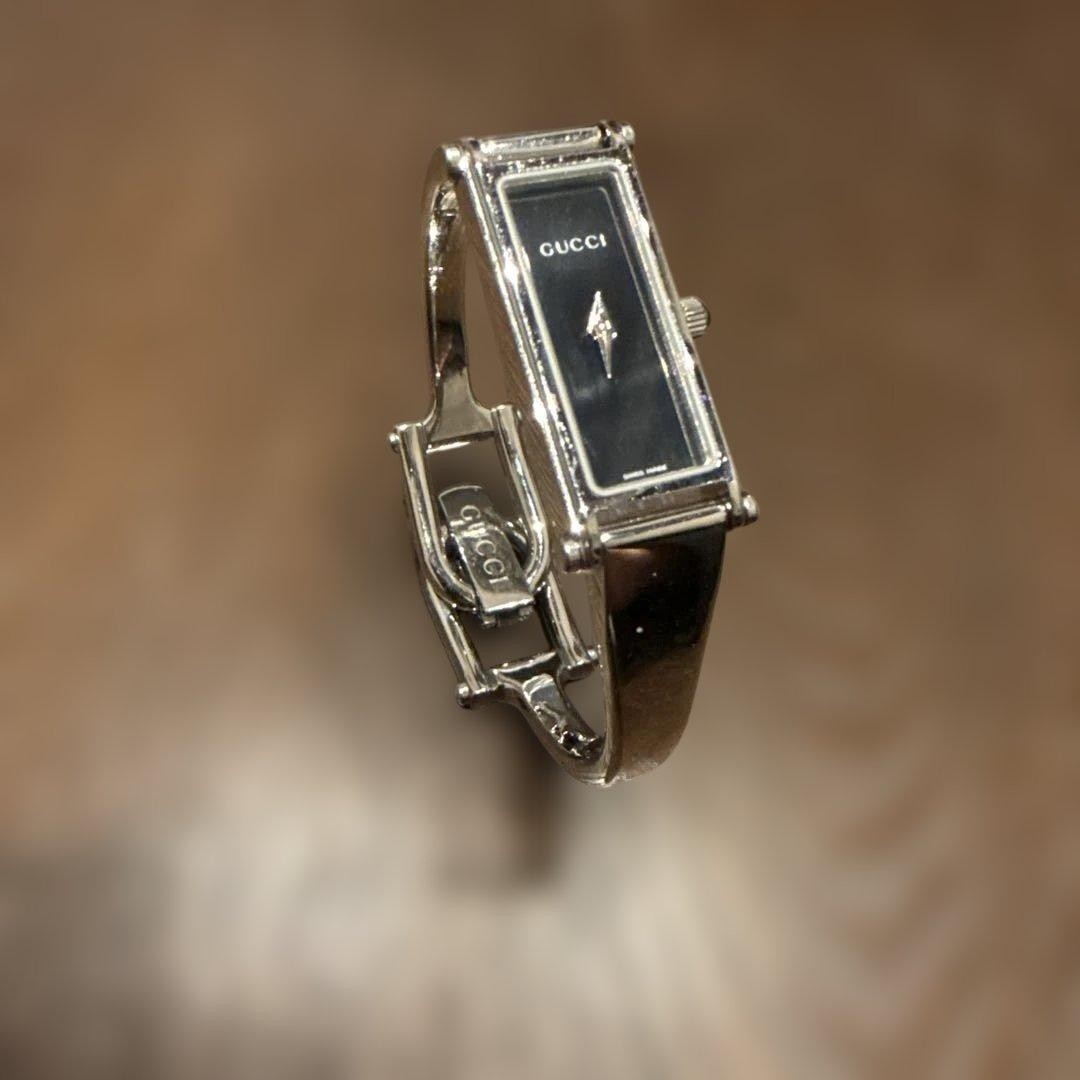 GUCCI Silver Watch with Rectangular Dial - image 1