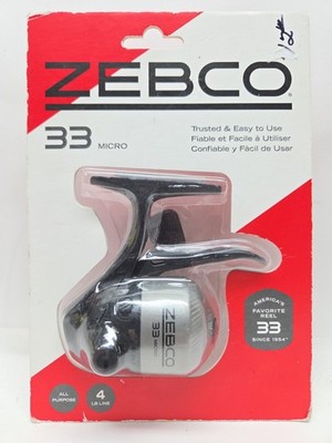 NEW Zebco 33 Micro Spincast Reel 4lb Pre-spooled All Metal Gears Quick Set