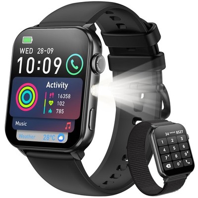 Blackview Smart Watch for Men Women,1.91'' HD Touchscreen Fitness Watch with Flas
