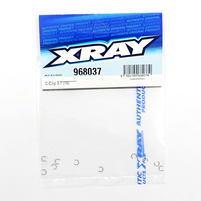 Xray 3.7mm C-Clip 10 pcs Silver For Universal #XR-968037 - Image 2 of 2