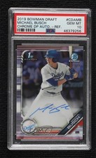 2019 Bowman Draft Chrome Pick Refractor Michael Busch PSA 10 GEM MT Auto 1ar2