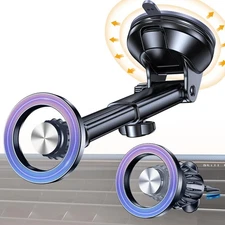 Coolpow for MagSafe Car Mount【Windshield+Vent+Dash】Magnetic Phone 