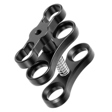 Aluminum Alloy 1 inch Ball Butterfly Clip Lights Arm Bracket Holder Adapter J