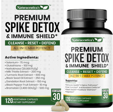 9-in-1 Spike Detox Formula Nattokinase Bromelain Curcumin Immune Antioxidant Sup