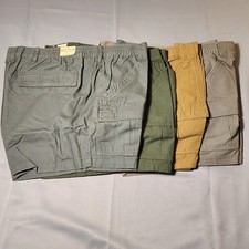 Redhead Mens Cargo Shorts Elastic waistband Cotton Canvas 4 colors Size 48