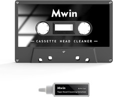 Audio Cassette Head Cleaner Tape W/ 1 Cleaning Fluids Care Wet Maintenance Kit,