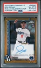 2025 TOPPS CHROME LOGOFRACTOR ROOKIE AUTO ROKI SASAKI RC /50 PSA 8 DNA AUTO 10