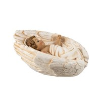 DRW Figur Jesus Liegt Auf FlüGeln Aus Harz, Handbemalt, 6 X 8 X 3 Cm