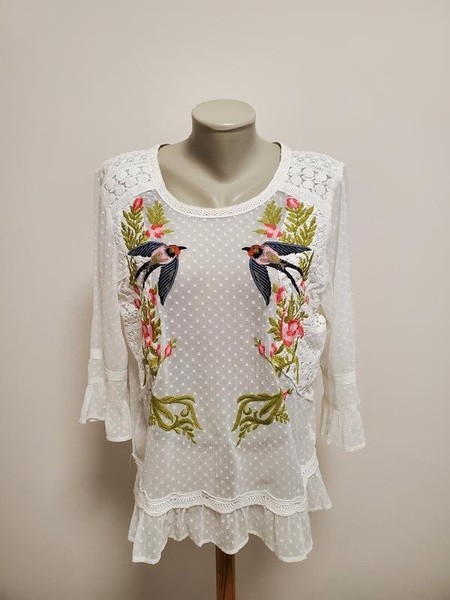 Women Nine West Shirt White Polyester 44 / XXL /