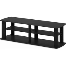 Black TV Stand Media Entertainment Center Fits TV's up to 75 in.
