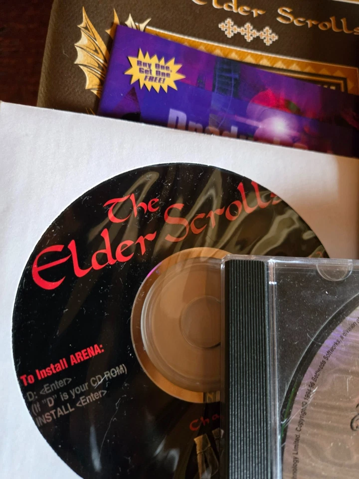 Elder Scrolls Chapter 2 Daggerfall PC DOS Windows 1996 COMPLETE ARENA RARE Box - Image 4 of 4