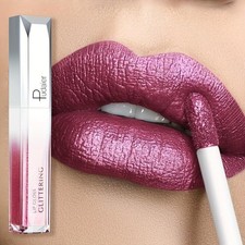 Glitter Lip Gloss Matte or Shiny, Waterproof, Long Lasting, Non Sticky, Vegan