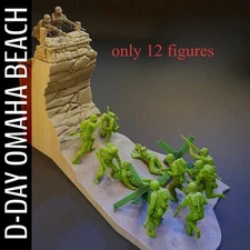 1/35 Scale WwII US Military Landing At Omaha Beach 12 Figure Resin Model Kit 
