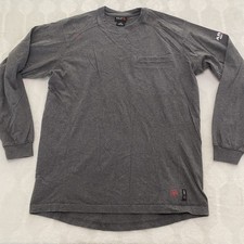 Ariat FR Long Sleeve T Shirt Men  s Medium Gray CAT2 2112 Pocket Workwear