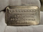 Engelhard 1 oz .999 Silver Bar PC 16406 Pebble Back