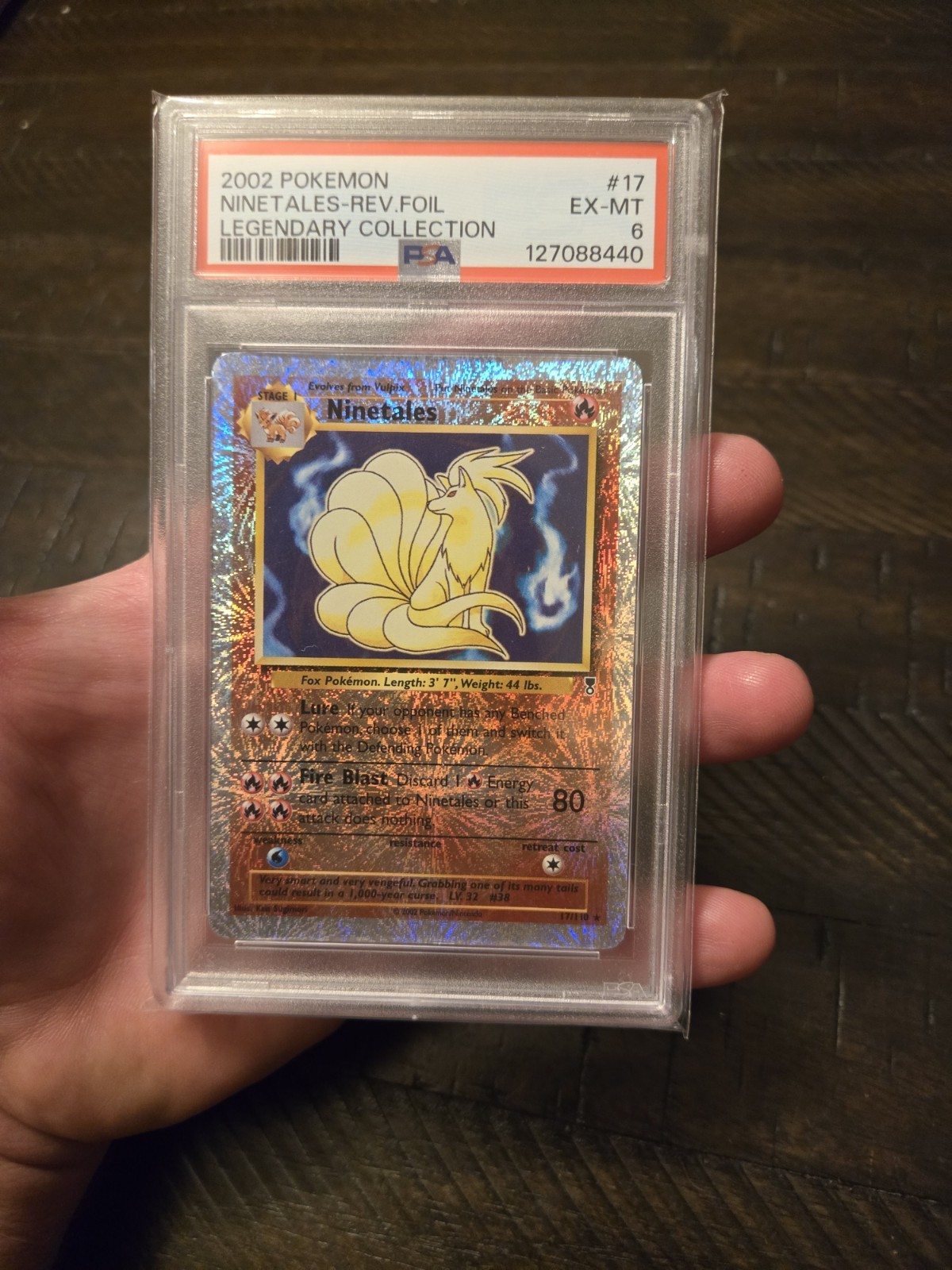 2002 Pokemon Legendary Collection Reverse Foil #17 Ninetales PSA 6 New Cert!