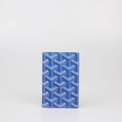 Goyard Blue Goyardine Canvas Saint Pierre Bifold Card Holder