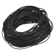20 Yards 1mm Round Leather Cord Lacing String for DIY Crafts Black