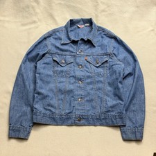 70 s Levi s Chambray Denim Trucker Jacket Orange Tab M USA