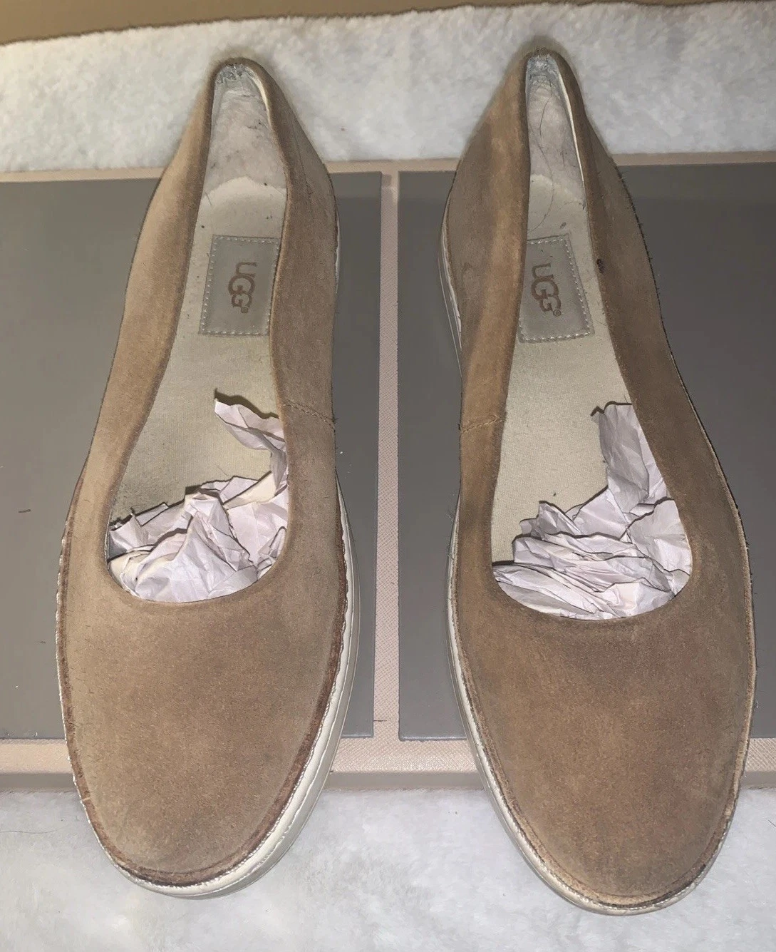 Mocassini Ugg Australia autentici Kammi in camoscio marrone castagno 8