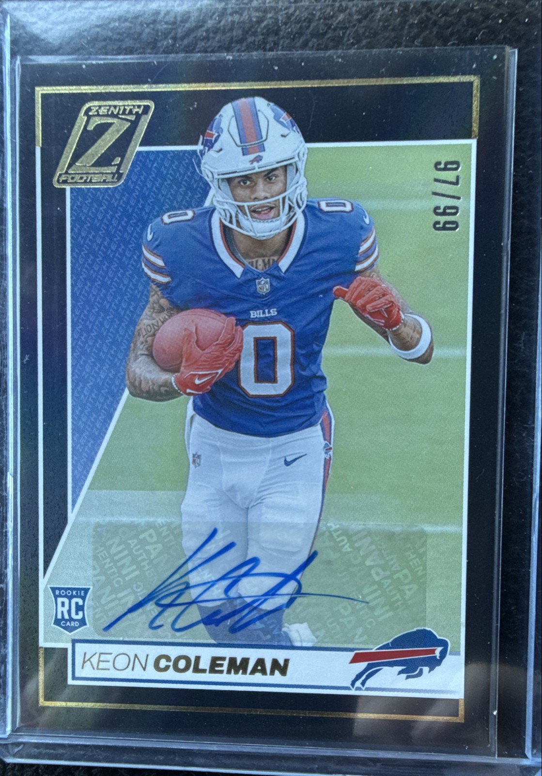 Keon Coleman Panini Zenith #163 Autograph-Red Zone