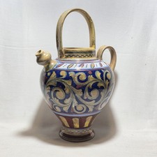 Brocca Maiolica a Lustro Gualdo Tadino firmata A. Rubboli. Anni 30/50 Del '900