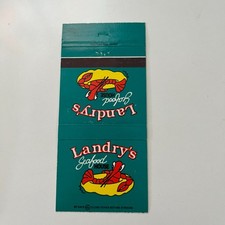 Landry's Seafood House Houston TX Vintage Matchbook Cover TSC5-MB7