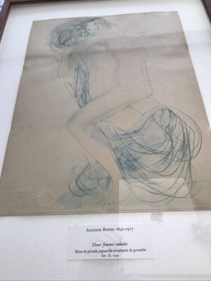 Augusta Rodin Print Deux Femmes Enlaces