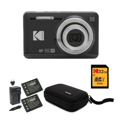 Kodak Pixpro Friendly Zoom FZ55 Digital Camera Black Bundle with Accessories