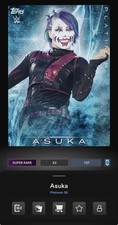 DIGITAL TOPPS WWE SLAM Asuka PLATINUM 26 SUPER RARE AQUA MOTION Read