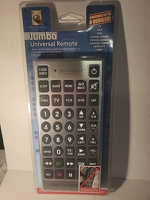 Innovage Jumbo Universal Remote Control for  TV DVD VCR Satellite Cable