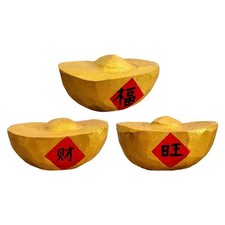 Lingot d'or chinois décoratif pour pendaison de crémaillère, bureau ou