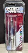 YAFA Fountain Pen Made in Italy with 6 Icona Luxury Ink Cartridges Medium Nib