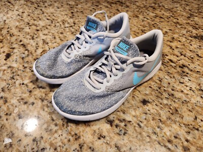 Nike Flex Contact Women's Size Running Athletic Shoes Gray  Blue