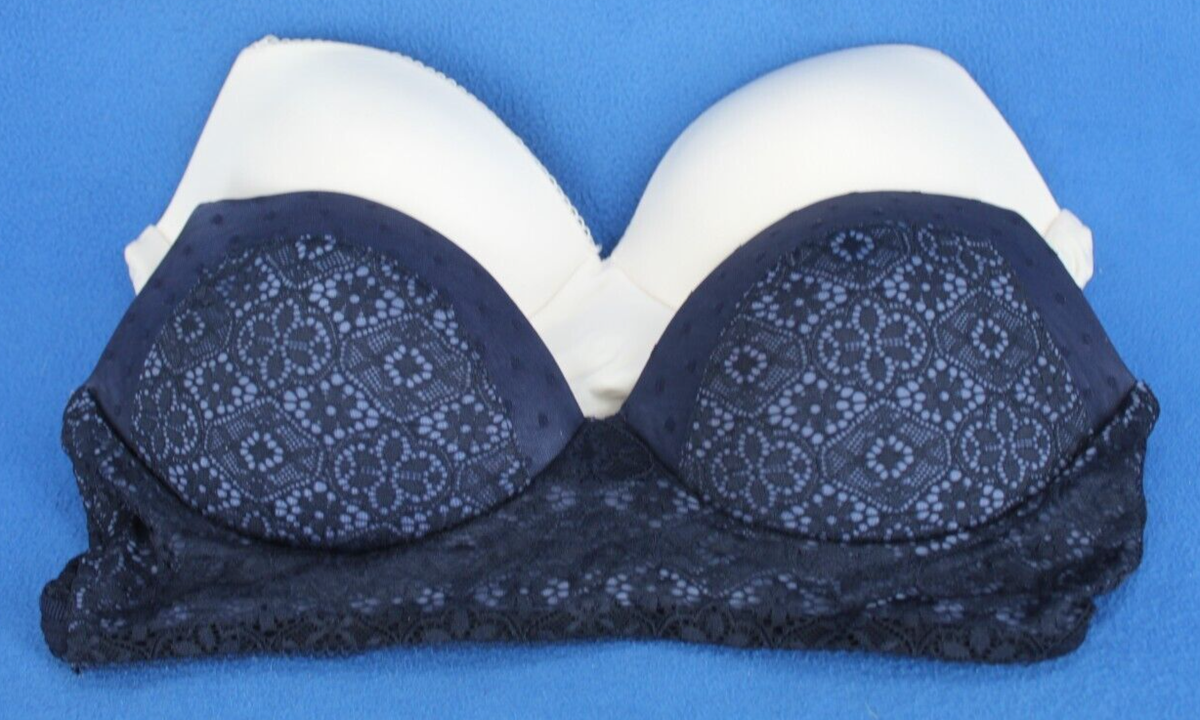 Victoria Secret Wireless Padded Demi Bra Lot Size Large #H6791