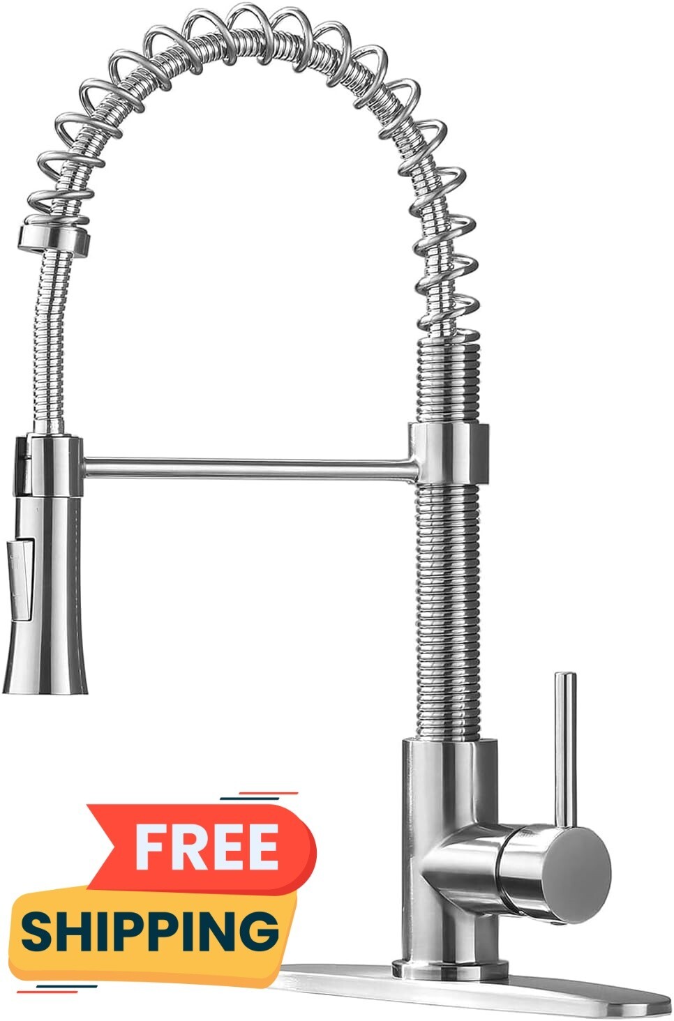 Grifo monomando para fregadero de cocina de arco alto con un solo orificio NUEVO