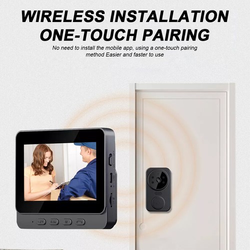 Video Door Bell WiFi Phone Intercom System with Monitor Doorbell Camera Wireless - Picture 6 of 16