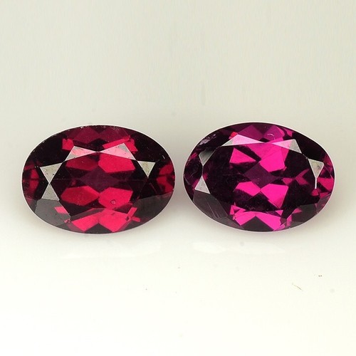 2.15 Ct & 7x5x3 mm_ PURPLE PINK NATURAL RHODOLITE GARNET OVAL CUT 2PCS GEMSTONES - Imagen 12 de 12