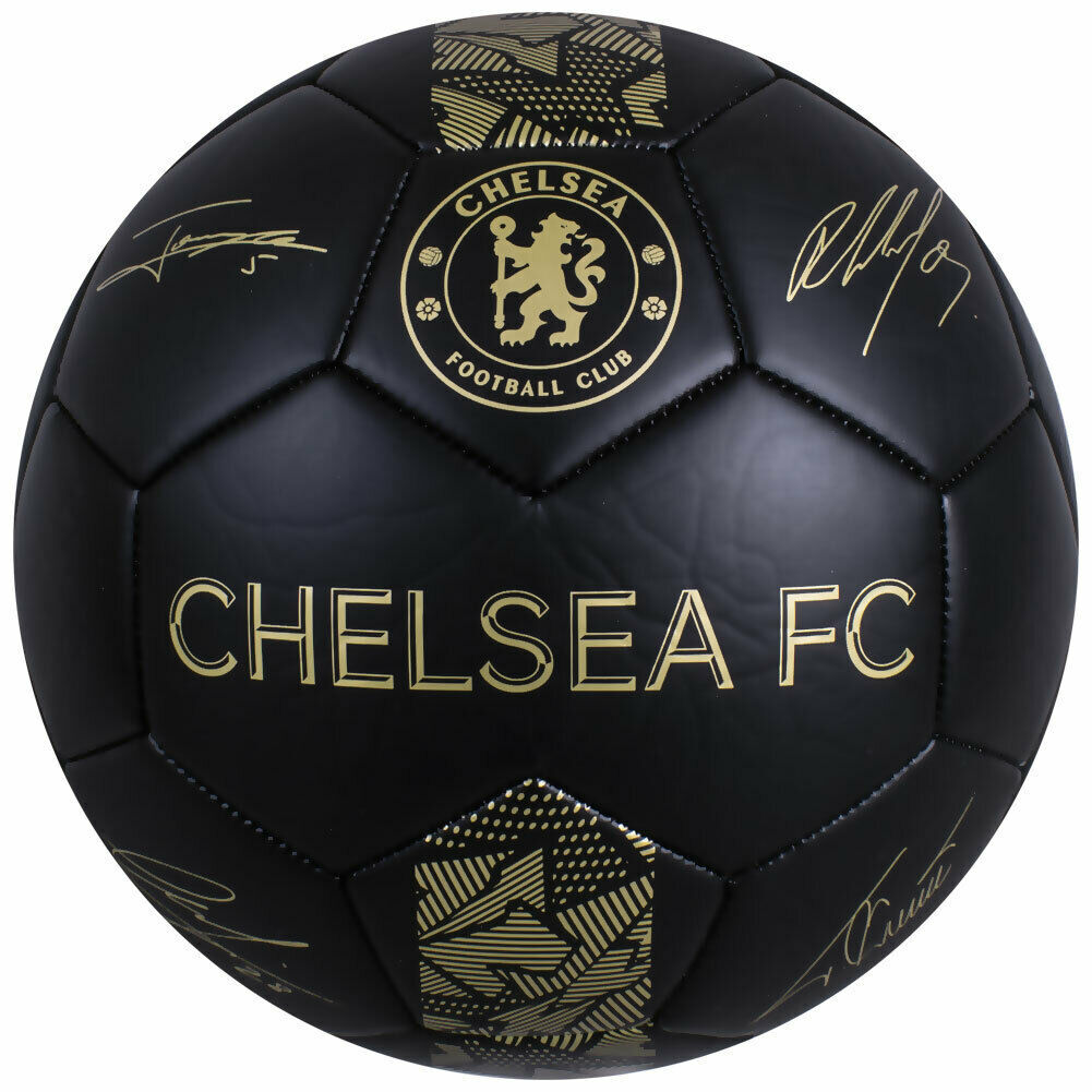 Chelsea FC Football Phantom Signature Soccer Ball Black Size 5