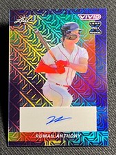 2023 Leaf Vivid NAVY BLUE MOJO AUTO Roman Anthony 1/7