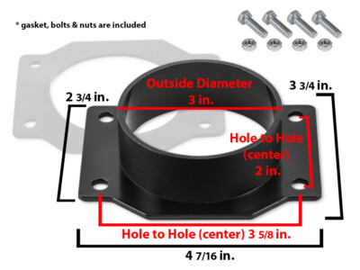 Air Intake MAF Mass Air Flow Sensor Adapter Plate For Nissan/Infiniti/Subaru
