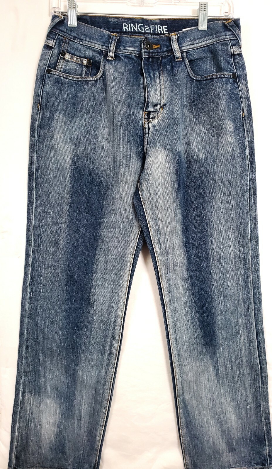 Ring Of Fire Distressed Jeans Blue Mens 